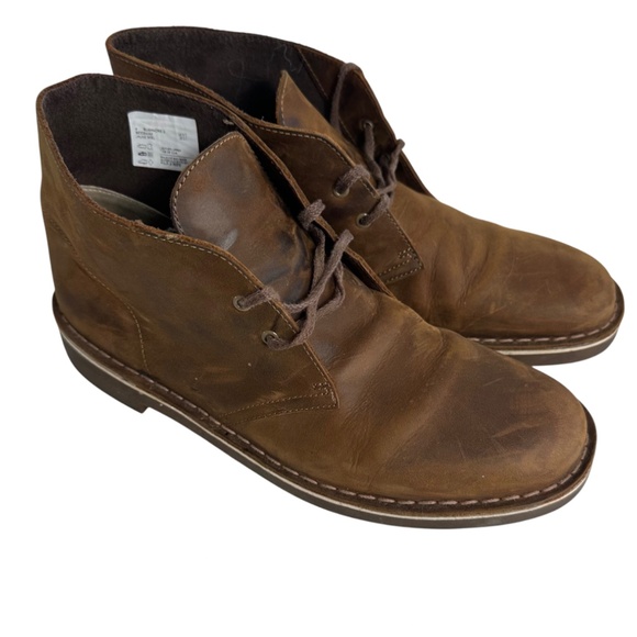 Clarks Bushacre 2 Chukka Boots Mens Sz 9 M Leather Beeswax Brown Ankle Lace Up main image 5